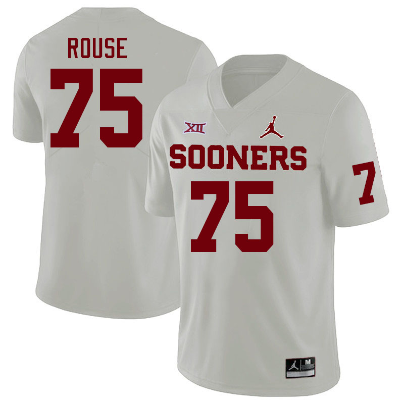 Oklahoma Sooners #75 Walter Rouse College Football Jerseys Stitched-White